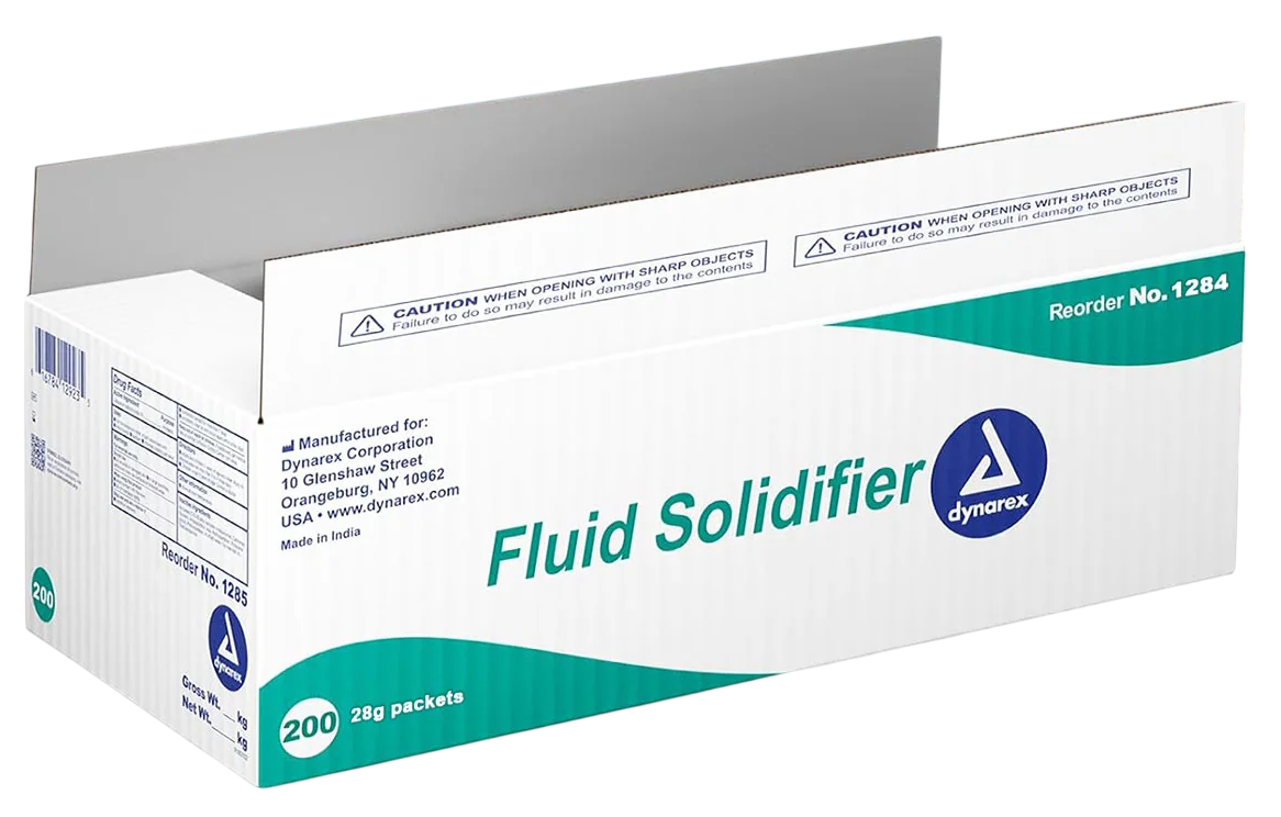 Dynarex Fluid Solidifier, 28g Pouch, 200pcs/case (200 Count)