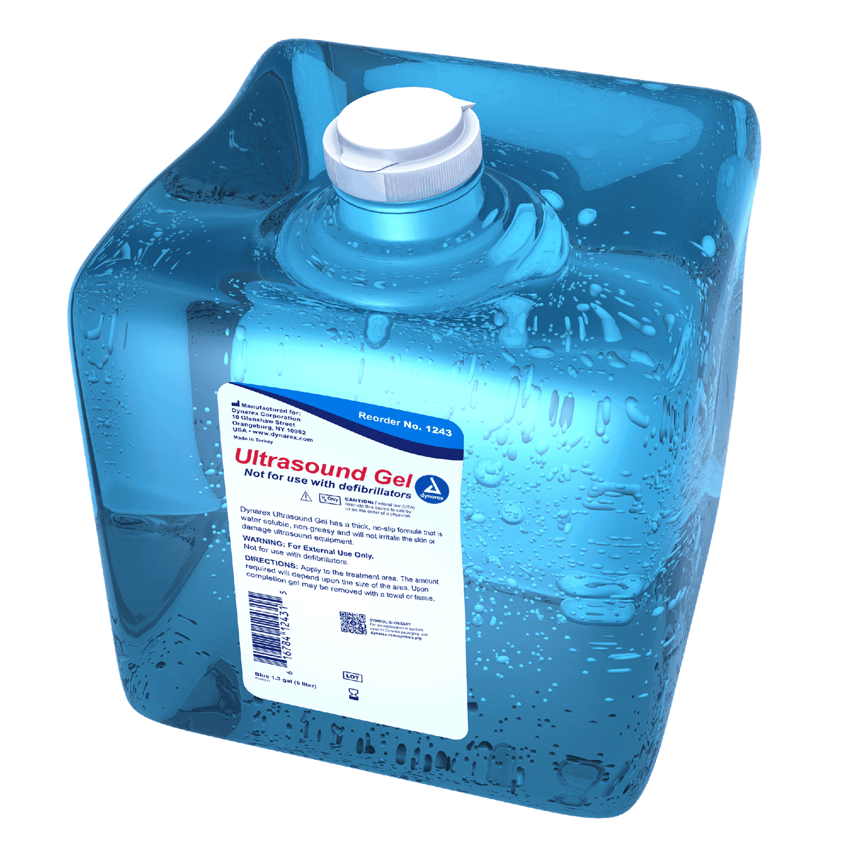 Dynarex Ultrasound Gel, 1.3 gal. Blue (4 Count)