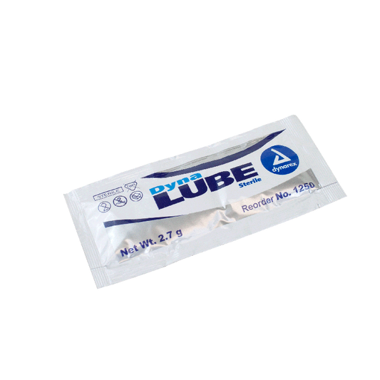 Dynarex DynaLube Lubricating Jelly - Sterile, 2.7 g Packet, 144ea/bx, 12bxs/case (1728 Count)