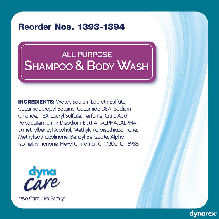 DynaCare All Purpose Shampoo and Body Wash, 8 oz. 48bot/case (48 Count)
