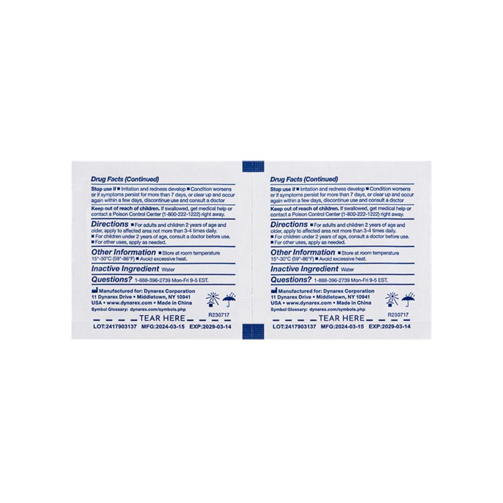 Dynarex Sting & Bite Pad, 10pads/box, 48bxs/case (480 Count)