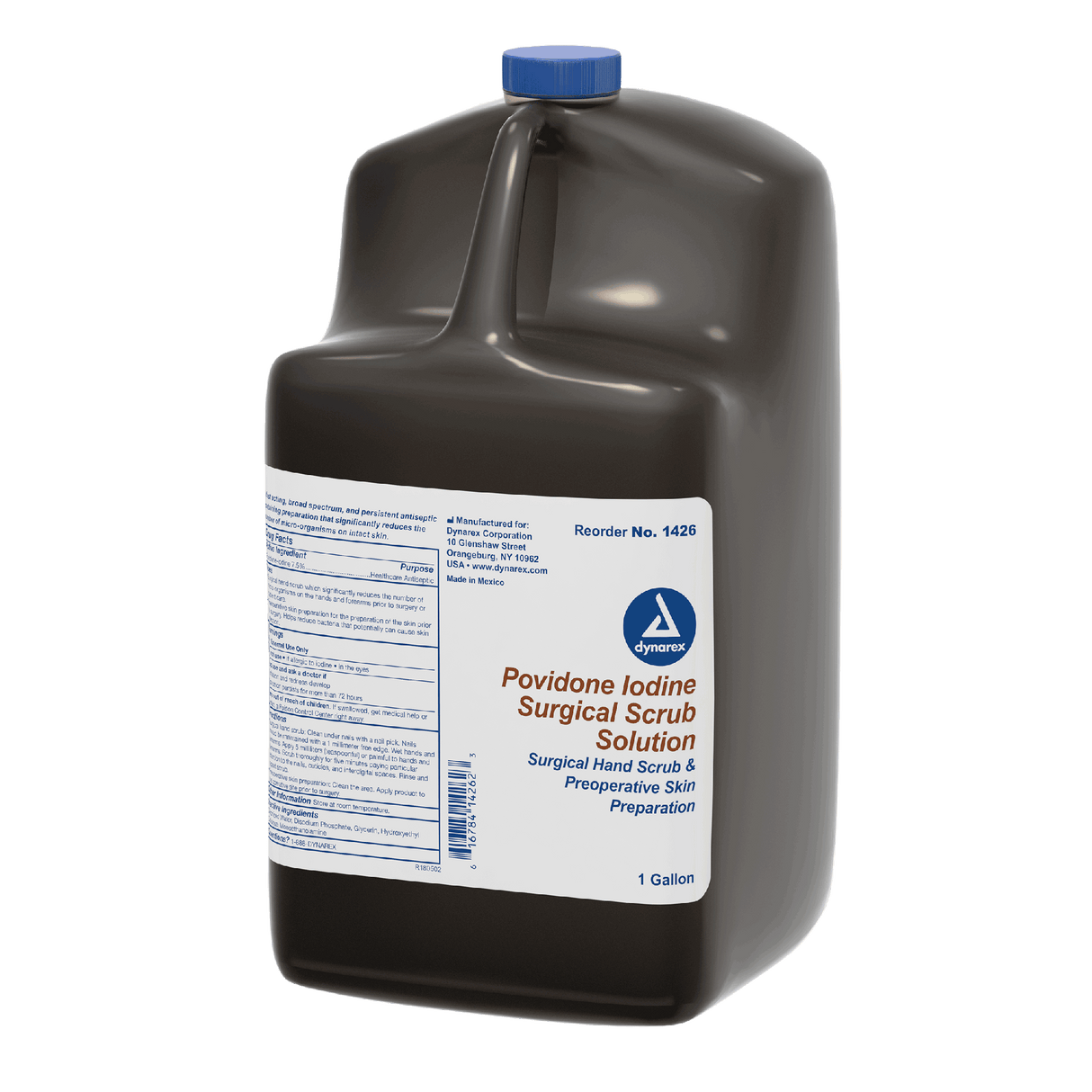Dynarex Povidone Iodine Scrub Solution, 1 gal. Bottle 4bot/case (4 Count)