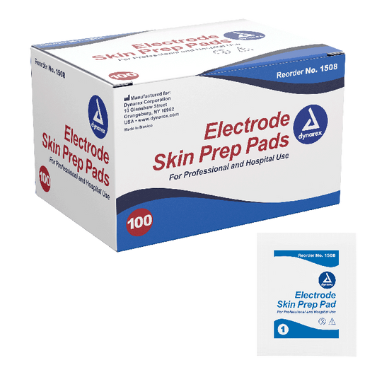 Dynarex Electrode Skin Prep Pad, 100ea/bx, 10bxs/case (1000 Count)