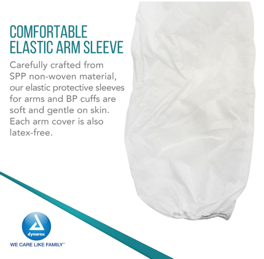 Dynarex BP Cuff Barrier Sleeve, Non-Woven 100ea/bx, 5bxs/case (500 Count)