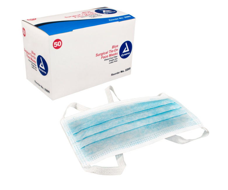Dynarex Surgical Face Mask, Blue