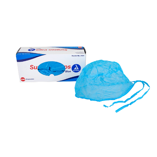 Dynarex Surgeon Cap O.R., Blue - 100ea/bx, 5bxs/case (500 Count)