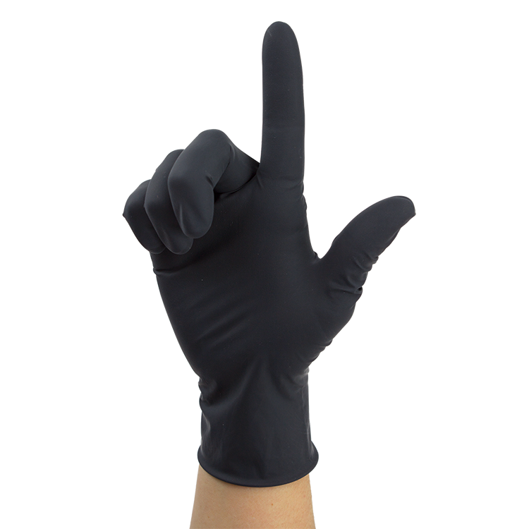 Dynarex Black Arrow Latex Exam Gloves, 6 Mil Thick, Powder-Free - 100/bx, 10bxs/cs (1000 Count)