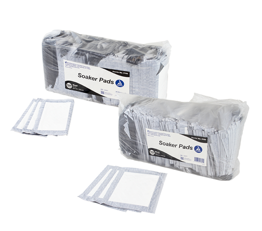 Dynarex Soaker Pads, Black - 500ea/bag, 4bags/case (2000 Count)