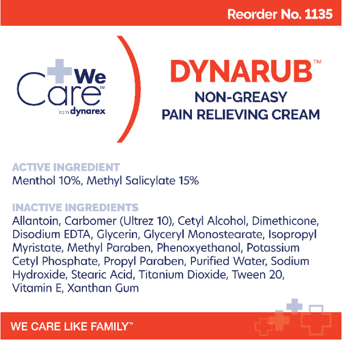 Dynarex DynaRub Cream, 3 oz. 72bxs/case (72 Count)