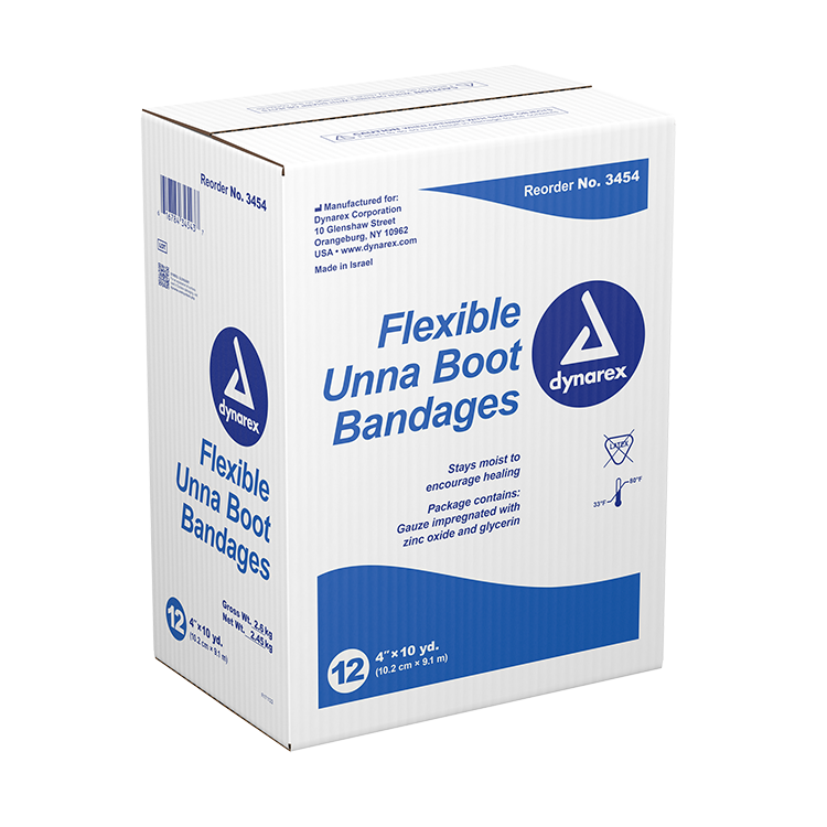 Dynarex Unna Boot Bandages Without Calamine - 12ea/cs (12 Count)