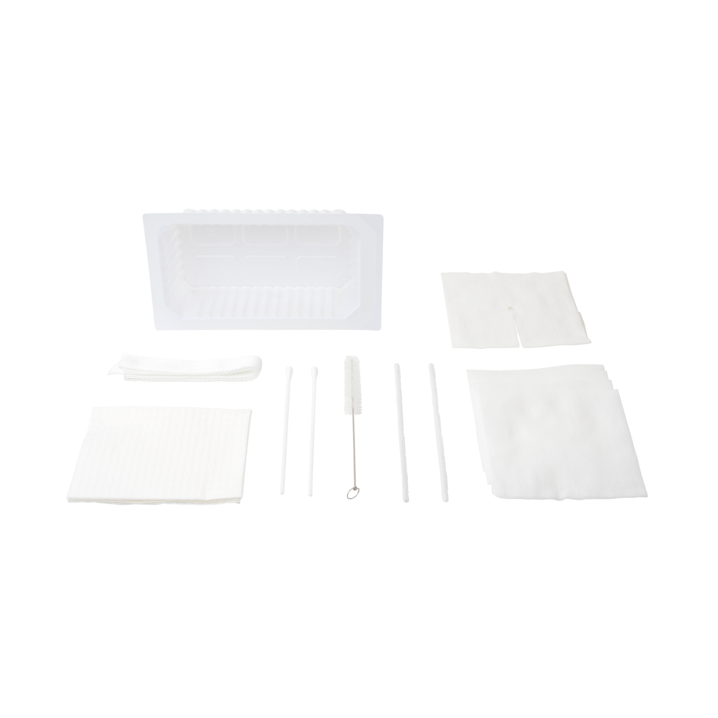 Dynarex Tracheostomy Care Kit - One Compartment Tray with No Gloves (20 Count)