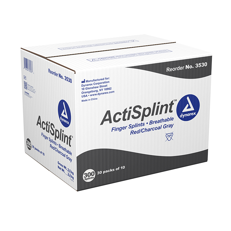 Dynarex ActiSplint Finger Version - 10ea/bx, 30bxs/cs (300 Count)