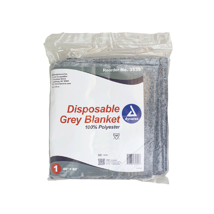 Dynarex Disposable Grey Blanket - 24ea/cs (24 Count)