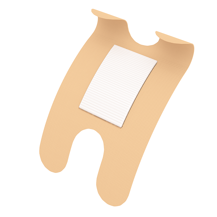 Dynarex Adhesive Fabric Bandages Knuckle - Sterile, 1 1/2" x 3" - 100ea/bx, 24bxs/cs (2400 Count)