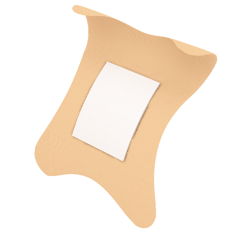 Dynarex Adhesive Fabric Bandages Four Wing Sterile, 3" x 3" - 24ea/bx, 50bxs/cs (1200 Count)