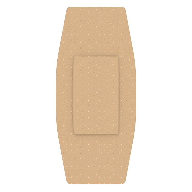 Dynarex Sheer Plastic Adhesive Bandages Sterile, 2" x 3" - 100ea/bx, 24bxs/cs (2400 Count)