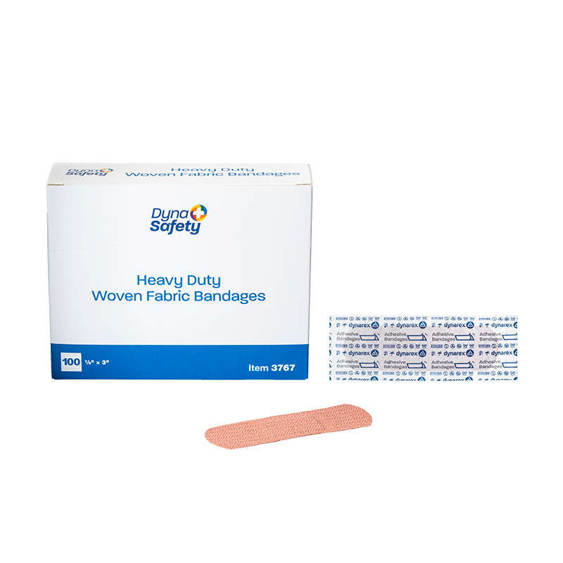 Dynarex Heavy Duty Woven Fabric Bandage, 7/8" x 3" - 100ea/bx, 24bxs/cs (2400 Count)