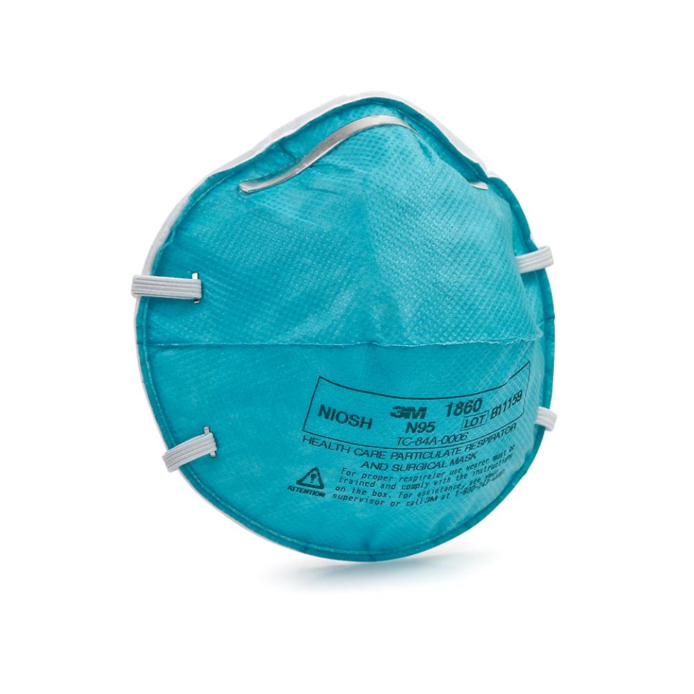 3M 120pcs 1860 Particulate Respirator N95 Face Mask with Fluid Resistance, Regular Size