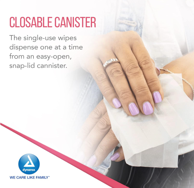 Dynarex Nice'n Fresh Towelette, 5.5" x 8", 18can/case (1260 Count)
