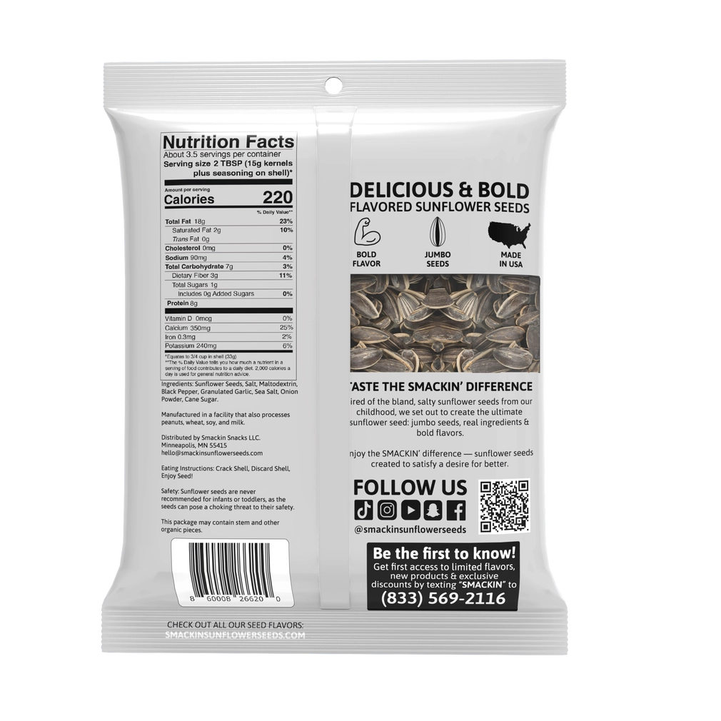 Smackin' Cracked Pepper Sunflower Seeds
