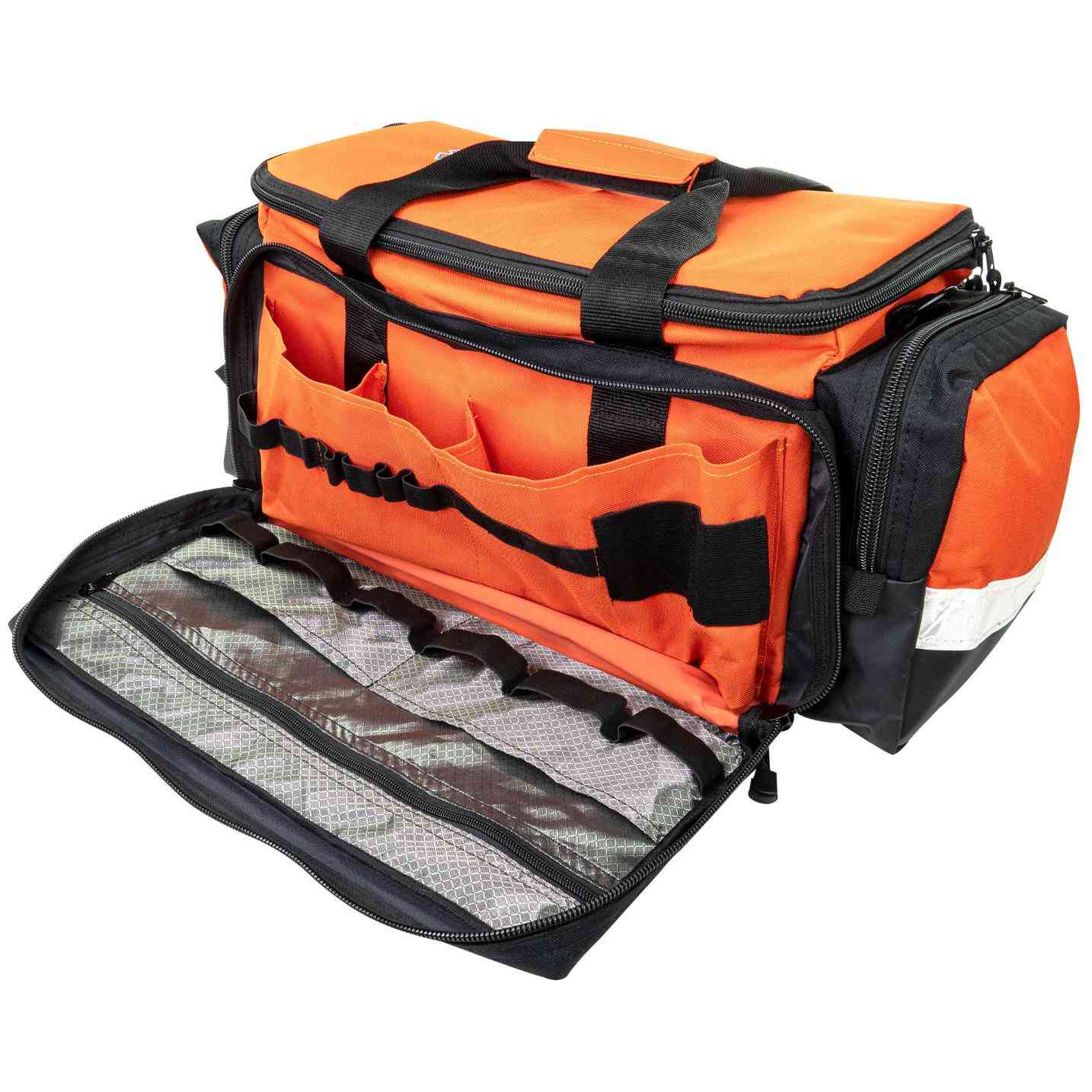 LINE2design First Aid Deluxe EMS Elite Medical Trauma Bag EMT Paramedic with Shoulder Straps & Reflective Trim