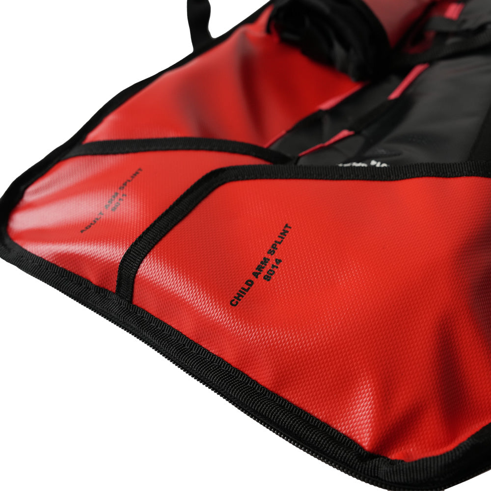LINE2design Heavy Duty Emergency Fracture Immobilization Arm and Leg Care Splints with Carrying Case - Red