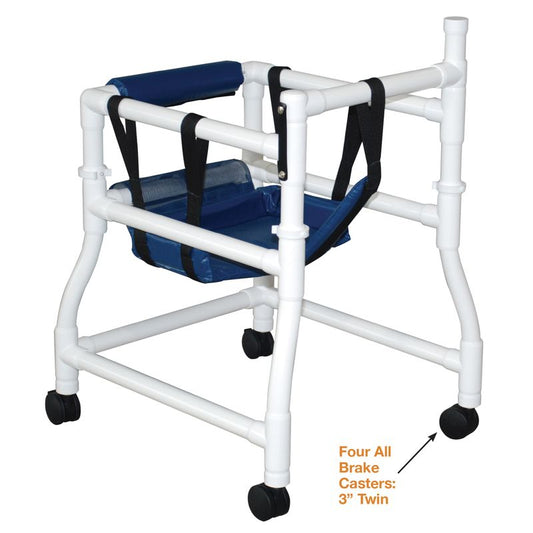 MJM International 415-3 18" internal width, height adjustable, 3" twin casters, 250 lbs weight capacity