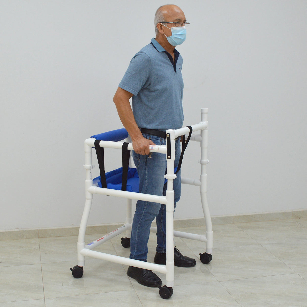 MJM International 415-3 18" internal width, height adjustable, 3" twin casters, 250 lbs weight capacity