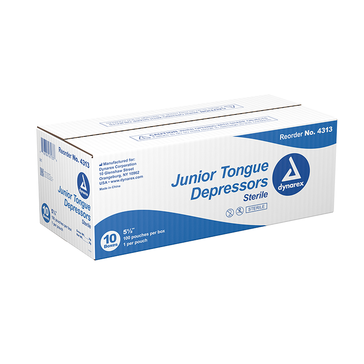 Dynarex Tongue Depressors Wood - Sterile, 100ea/bx, 10bxs/cs (1000 Count)