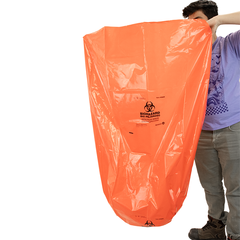 Dynarex Biohazard Bags, 36” x 58” (100 Count)