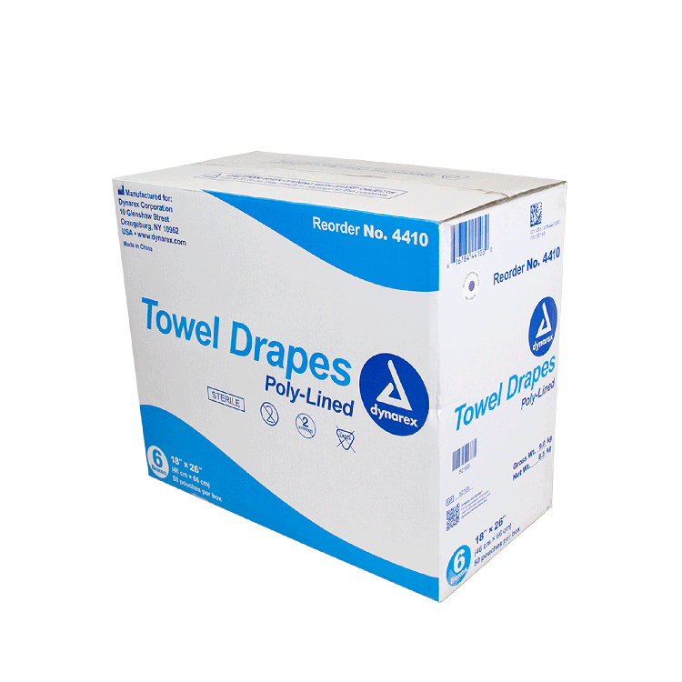 Dynarex Disposable Towel Drapes Sterile - 50ea/bx, 6bxs/cs (300 Count)
