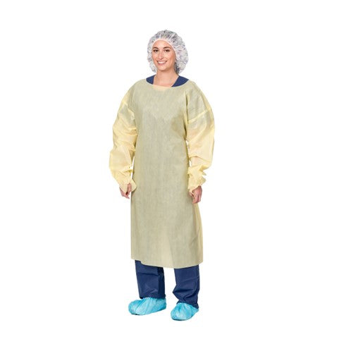 Precept® 50095 Protective Procedure Gown 100 pcs, Yellow, Disposable, AAMI Level 2, Non-Sterile, One Size