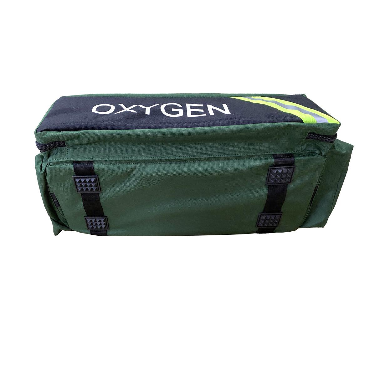 Oxygen Medical Airway Management Bag with Reflective Trim, Zippered Pockets & Shoulder Straps