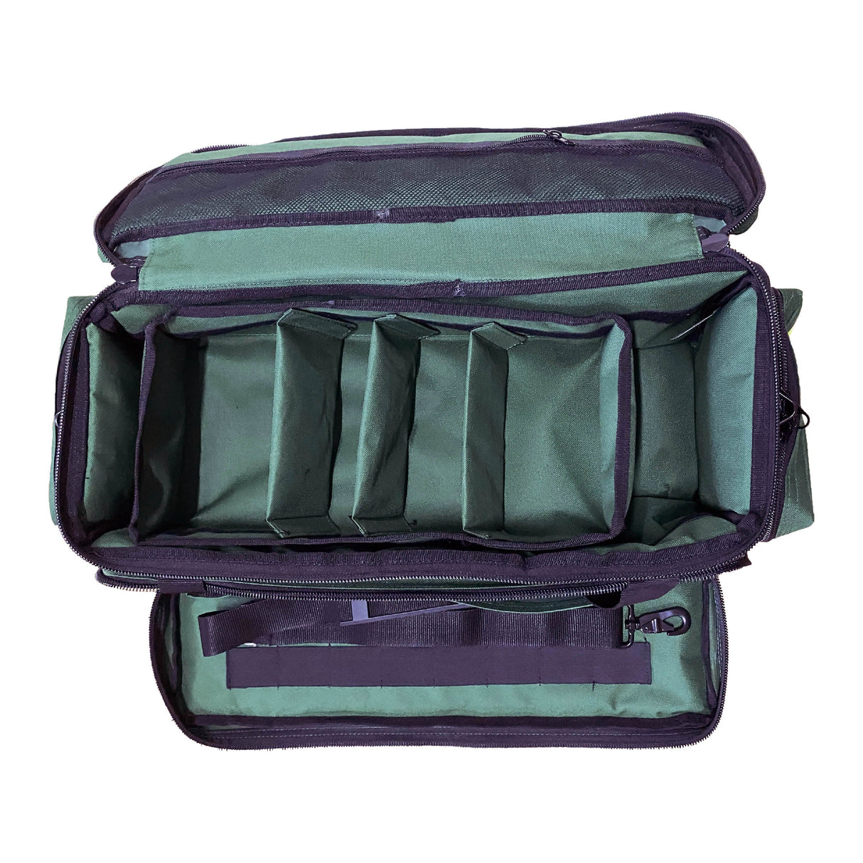 Oxygen Medical Airway Management Bag with Reflective Trim, Zippered Pockets & Shoulder Straps