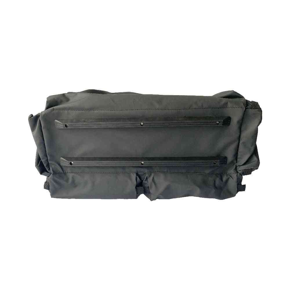 LINE2design First Aid Deluxe EMS Oxygen Medical Bag, All Impervious Fully Padded with Shoulder Straps & Yellow Trim - Black