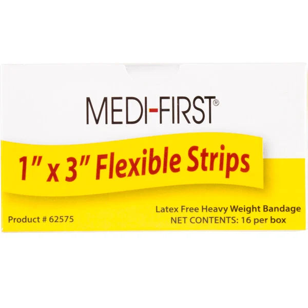 1" x 3" Woven Strip Bandages Unitized