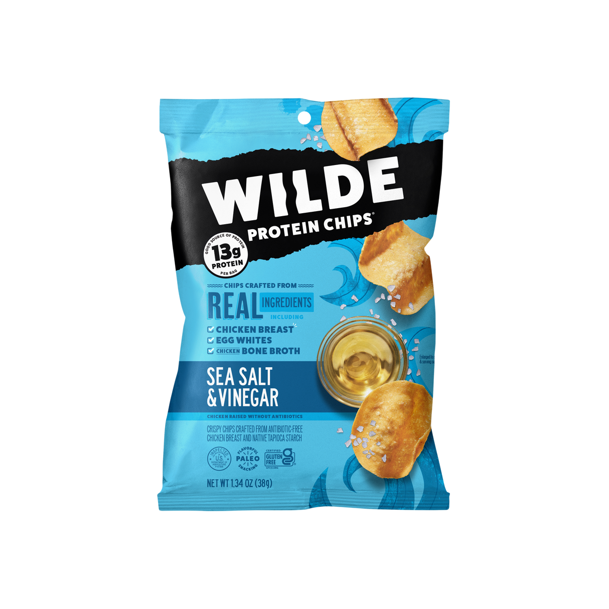 Wilde Salt & Vinegar Protein Chips