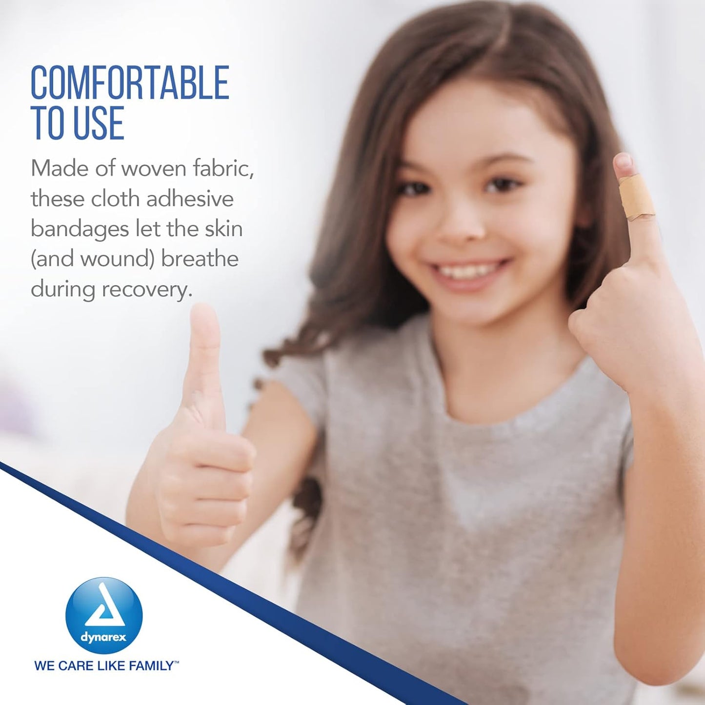 Dynarex Adhesive Flexible Fabric Bandages - Sterile, 1" x 3" - 50ea/bx, 50bxs/cs (2500 Count)