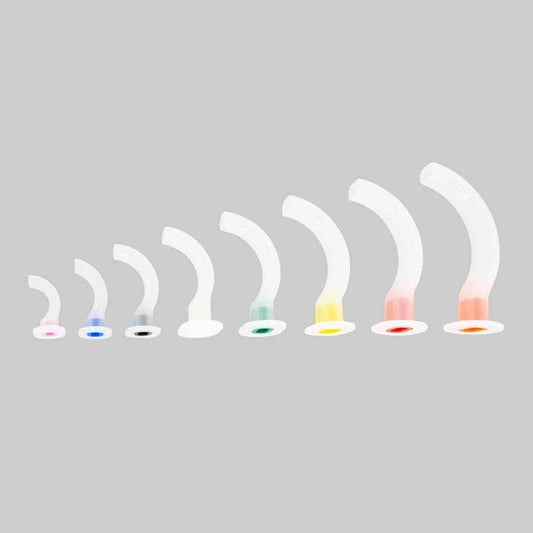 LINE2design Guedel Oral Airway Kit Color Coded Polyethylene Plastic Material - 8 Pcs Includes Sizes 40mm - 110mm