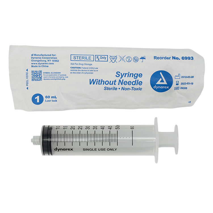 Dynarex Syringe without Needle - Non Toxic - Luer Lock