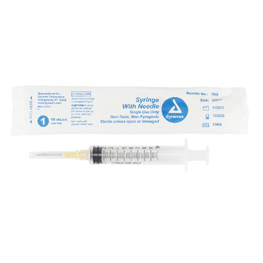 Dynarex Syringes With Needle - 10cc (400 Count)