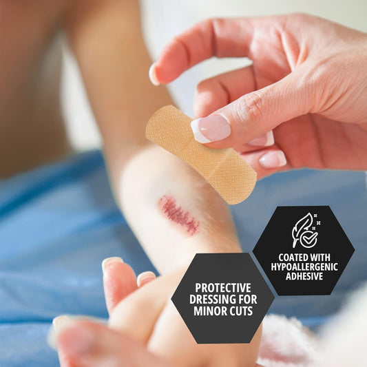 MedPride Sheer Strip Adhesive Bandage , First Aid Strips with Hypoallergenic Adhesive Sterile, 3/4"x3" - 100/Box, Case of 24 (2400 Count)