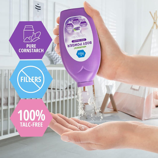 MedPride Body Powder w/seal - Lavender Bottle 13 oz, 24/cs.