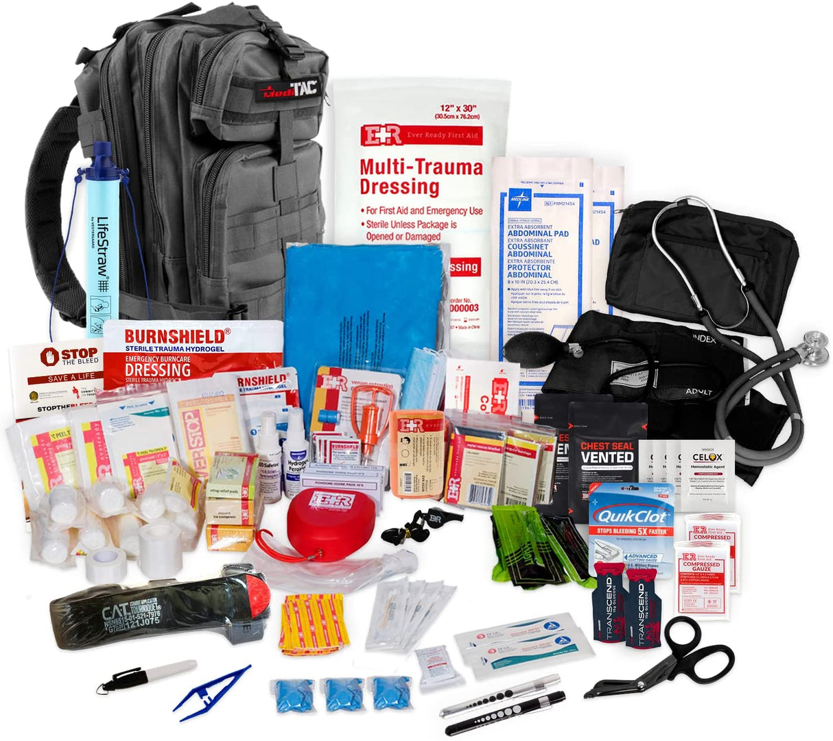 Fully Stocked Rucksack Assault Trauma Tactical IFAK Kit
