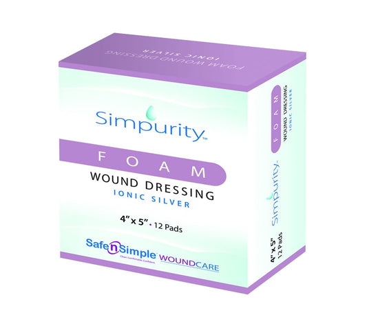 Safe N Simple Simpurity Foam Wound Dressing Ionic Silver (192 Count)