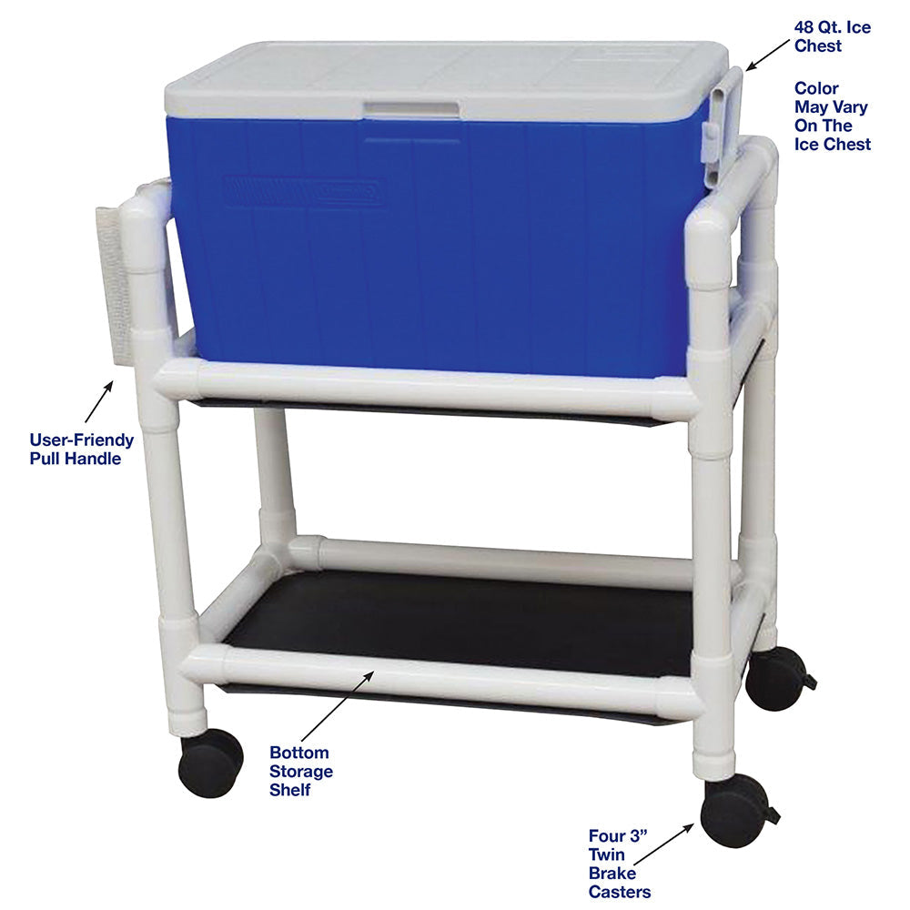 MJM International 805 Hydration / ice cart, 48 qt ice chest