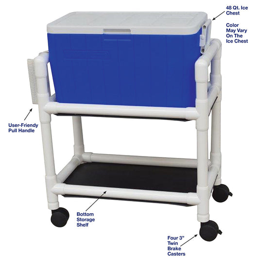 MJM International 805 Hydration / ice cart, 48 qt ice chest