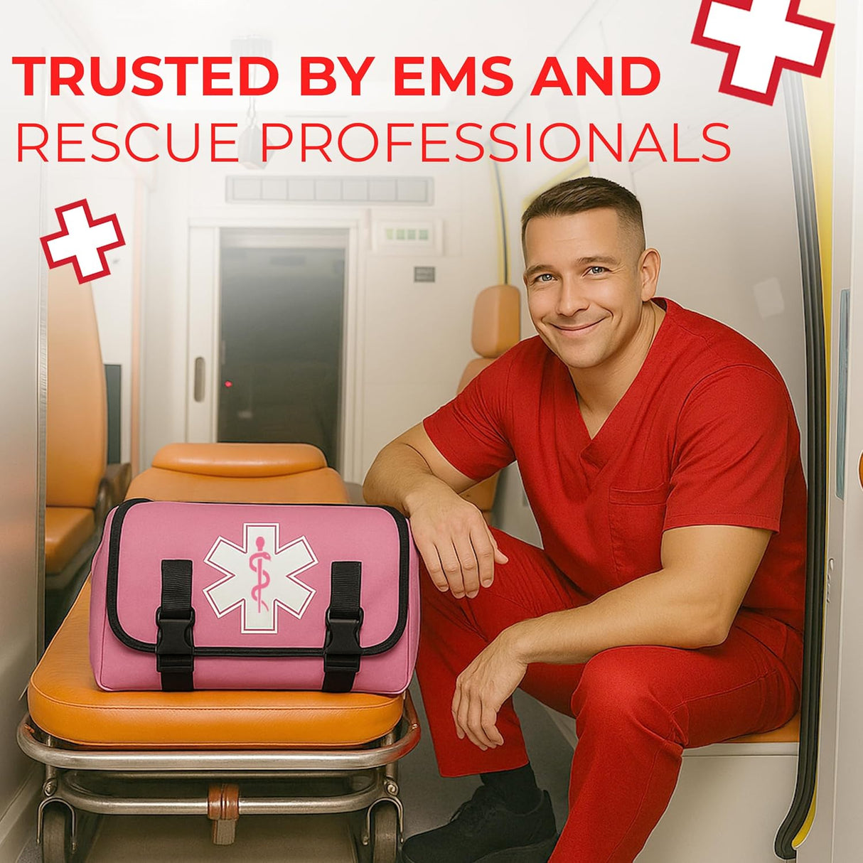 Deluxe EMT Trauma Kit - Fully Stocked First Responder Bag