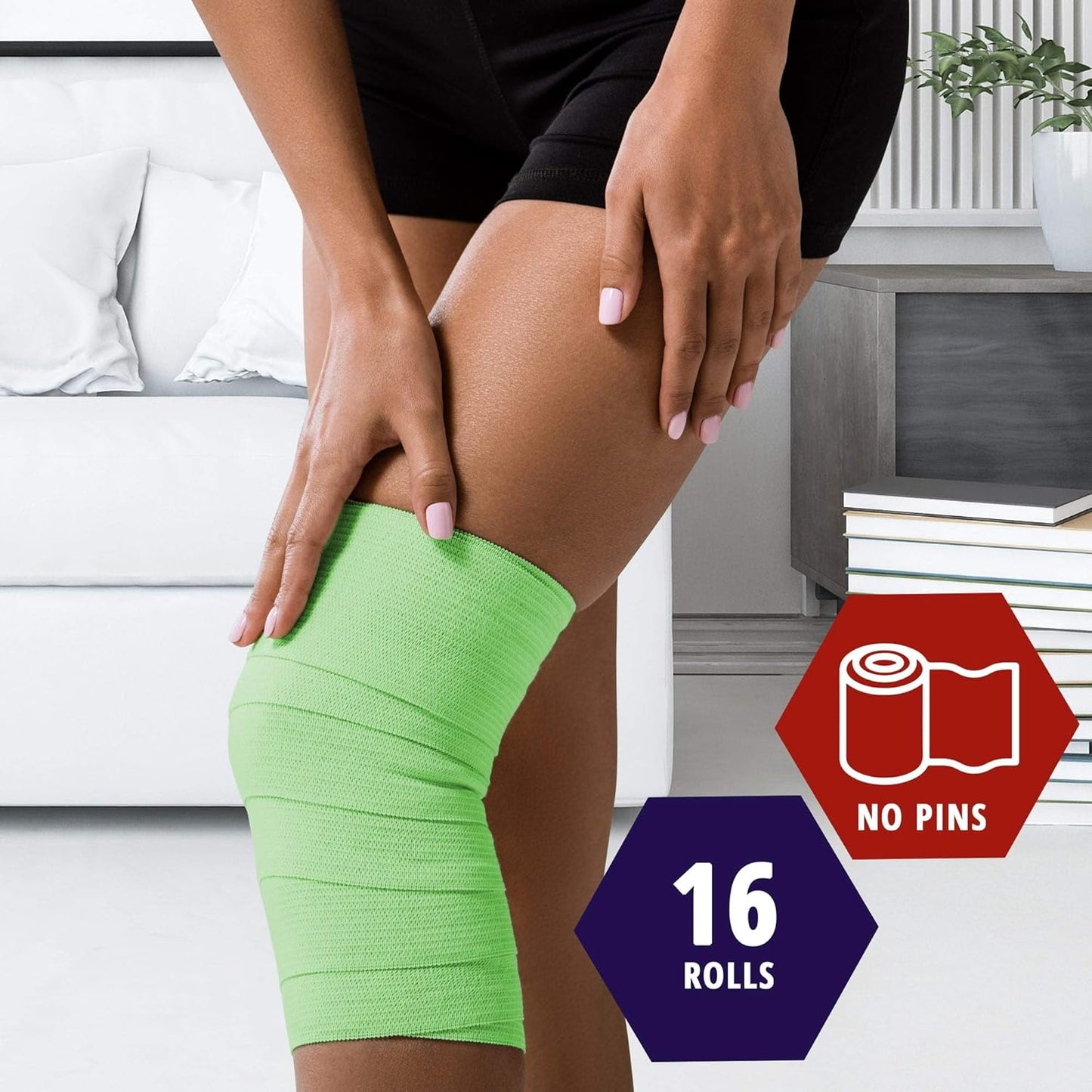 Medpride Self-Adherent Wrap, 3"x5" yds. - Rainbow - Latex Free - 16 rolls/Box, Case of 16 (256 Count)