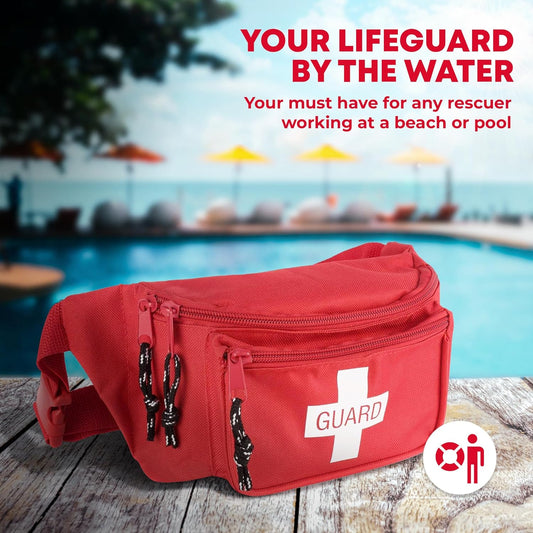 Fully Stocked First Aid Fanny Pack Kit with CPR Masks - 72 Piece Set